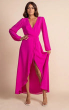 Load image into Gallery viewer, Jagger Wrap Dress in Magenta by Dancing Leopard