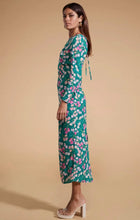 Load image into Gallery viewer, Estella Green Tulip Cutout Dress by Dancing Leopard