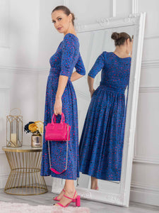Dorothy Blue & Pink Leopard Dress