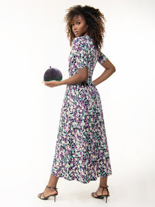 Jolie Moi Purple Floral Dress