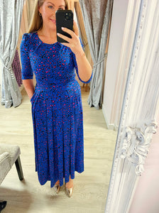 Dorothy Blue & Pink Leopard Dress