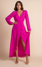 Load image into Gallery viewer, Jagger Wrap Dress in Magenta by Dancing Leopard
