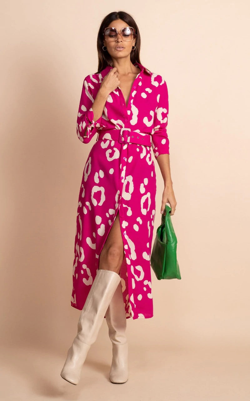 dancing leopard pink dress Fiora Mini Dress in Pink